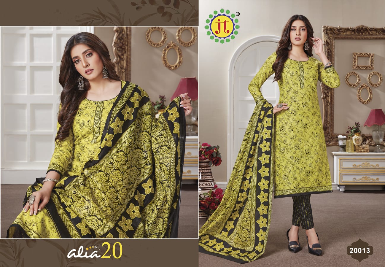 Jt Alia 20 Casual Daily Wear Printed Cotton Dress Material Collection